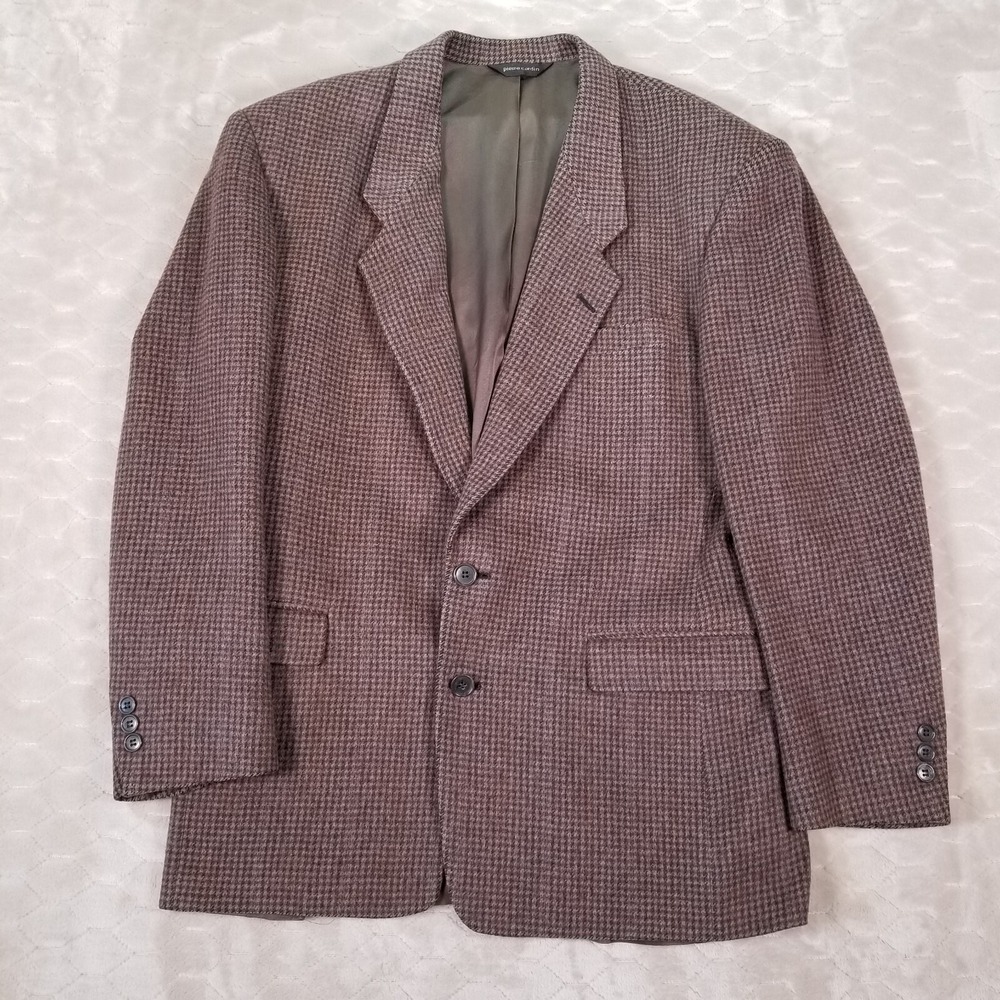Vintage Pierre Cardin Tweed Herringbone 2-Button Blazer Jacket - M/L Size Look